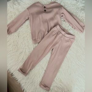 Organic Cotton ribbed pant set